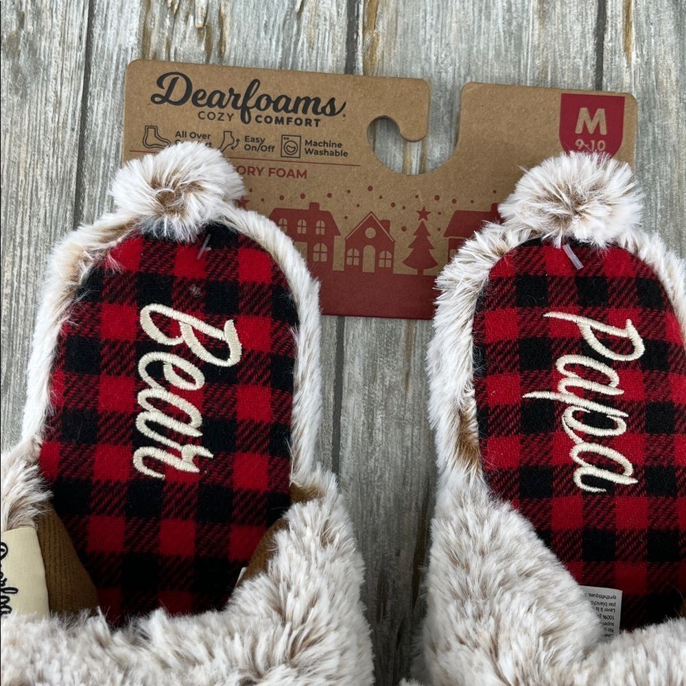 Men’s Dearfoams Cozy Comfort Papa Bear Slippers Shoes Size M 9-10 - Picture 3 of 7